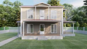 3+2 155 m² Geniş Çift Katlı Prefabrik Ev